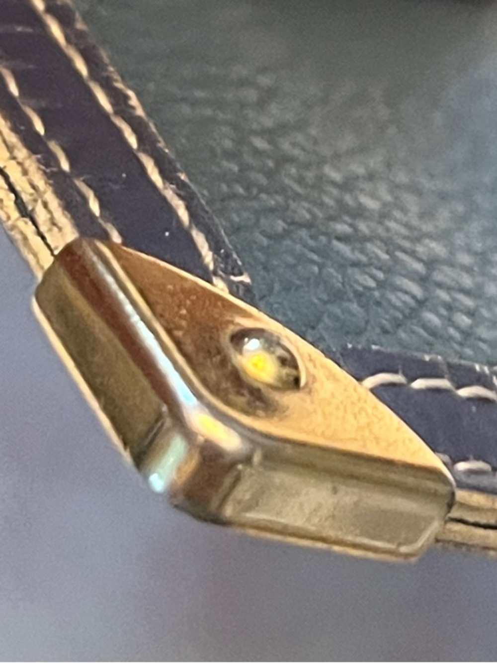 Louis Vuitton Blue Suhali Leather Pochette Key Cles - Picture 10 of 10